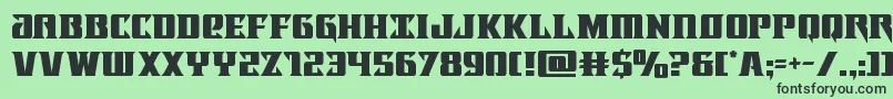 フォントLifeforce – 緑の背景に黒い文字