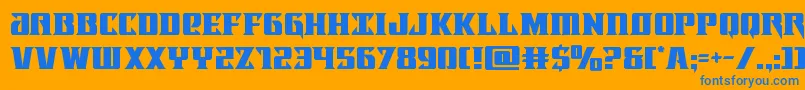 Lifeforce Font – Blue Fonts on Orange Background