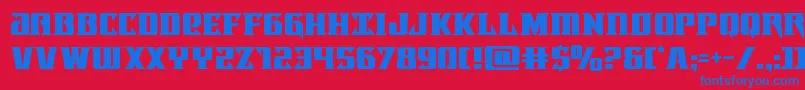 Lifeforce Font – Blue Fonts on Red Background