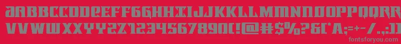 フォントLifeforce – 赤い背景に灰色の文字
