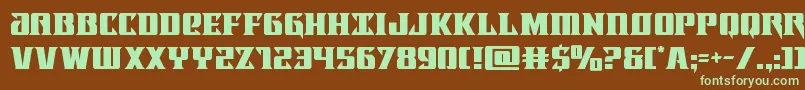 Lifeforce Font – Green Fonts on Brown Background