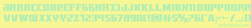 Lifeforce Font – Green Fonts on Yellow Background