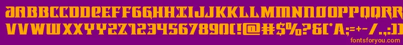 Lifeforce Font – Orange Fonts on Purple Background