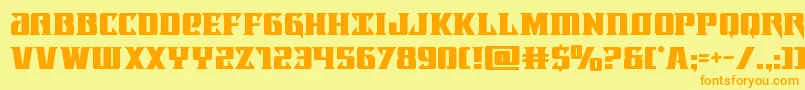 Lifeforce Font – Orange Fonts on Yellow Background