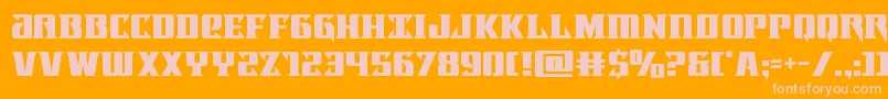 Lifeforce Font – Pink Fonts on Orange Background
