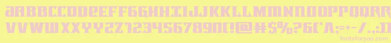 Lifeforce Font – Pink Fonts on Yellow Background
