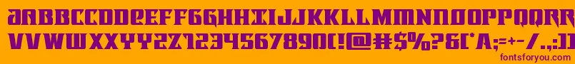 Lifeforce Font – Purple Fonts on Orange Background