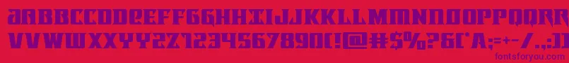 Lifeforce Font – Purple Fonts on Red Background