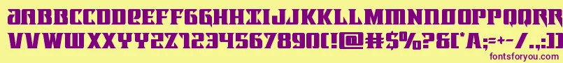 Lifeforce Font – Purple Fonts on Yellow Background