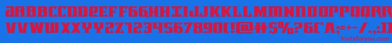 Lifeforce Font – Red Fonts on Blue Background