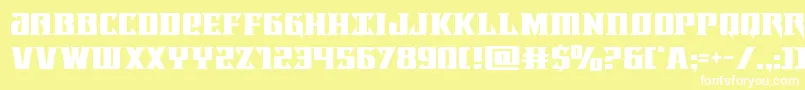 Lifeforce Font – White Fonts on Yellow Background