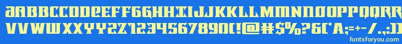 Lifeforce Font – Yellow Fonts on Blue Background