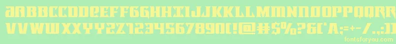 Lifeforce Font – Yellow Fonts on Green Background