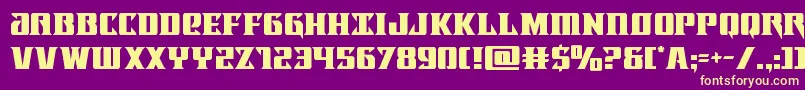 Lifeforce Font – Yellow Fonts on Purple Background