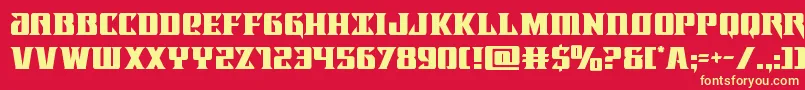 Lifeforce Font – Yellow Fonts on Red Background
