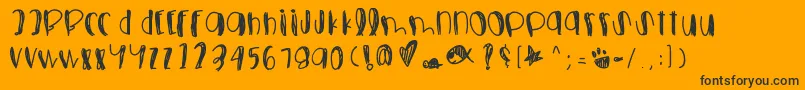 Foolsfallinlove Font – Black Fonts on Orange Background
