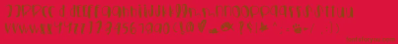 Foolsfallinlove Font – Brown Fonts on Red Background