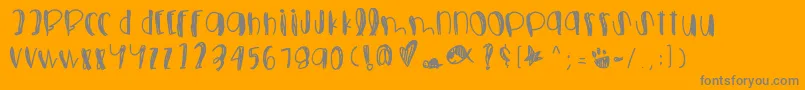 Foolsfallinlove Font – Gray Fonts on Orange Background
