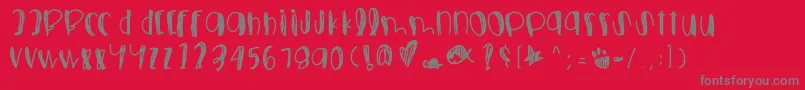 Foolsfallinlove Font – Gray Fonts on Red Background