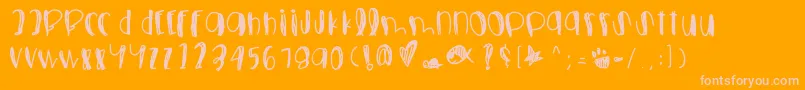 More about Foolsfallinlove Font Foolsfallinlove Font – Pink Fonts on Orange Background