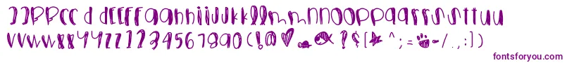 Foolsfallinlove-Schriftart – Violette Schriften