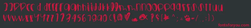 Foolsfallinlove Font – Red Fonts on Black Background