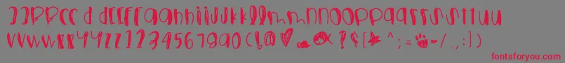 Foolsfallinlove Font – Red Fonts on Gray Background