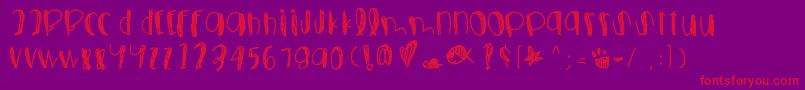 Foolsfallinlove Font – Red Fonts on Purple Background
