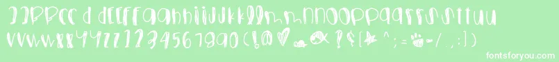 Foolsfallinlove Font – White Fonts on Green Background