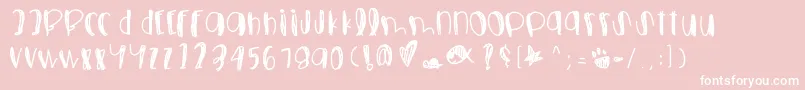 フォントFoolsfallinlove – ピンクの背景に白い文字