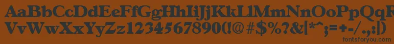 Шрифт GascogneExtrabold – чёрные шрифты на коричневом фоне