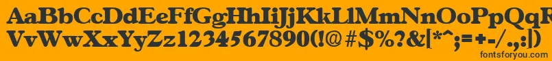 GascogneExtrabold-Schriftart – Schwarze Schriften auf orangefarbenem Hintergrund