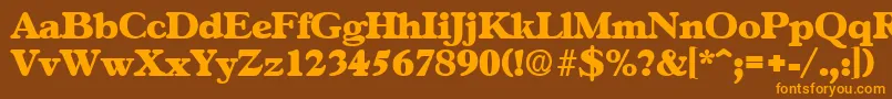 Шрифт GascogneExtrabold – оранжевые шрифты на коричневом фоне