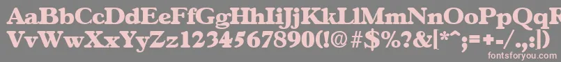 GascogneExtrabold Font – Pink Fonts on Gray Background