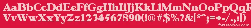 Шрифт GascogneExtrabold – розовые шрифты на красном фоне