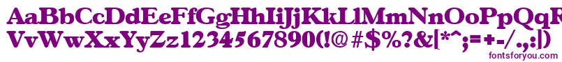 フォントGascogneExtrabold – 白い背景に紫のフォント