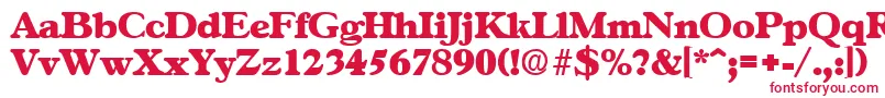 Шрифт GascogneExtrabold – красные шрифты на белом фоне