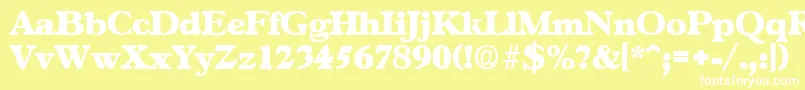 GascogneExtrabold Font – White Fonts on Yellow Background