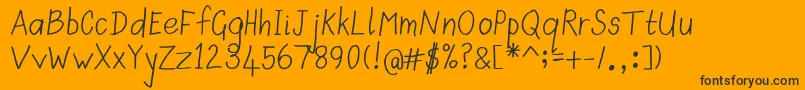 Шрифт Scrawnyk – чёрные шрифты на оранжевом фоне