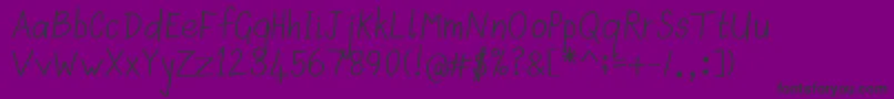 Scrawnyk-Schriftart – Schwarze Schriften auf violettem Hintergrund