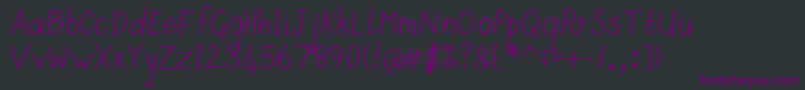 Scrawnyk-Schriftart – Violette Schriften auf schwarzem Hintergrund