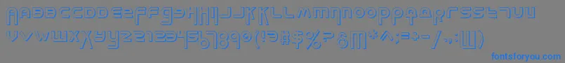 Police MilkBarShadow – polices bleues sur fond gris
