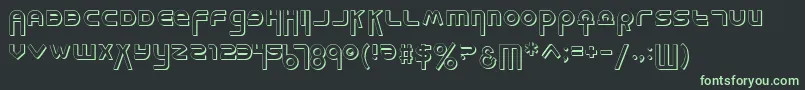 Шрифт MilkBarShadow – зелёные шрифты на чёрном фоне