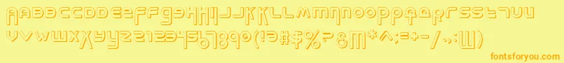 MilkBarShadow Font – Orange Fonts on Yellow Background