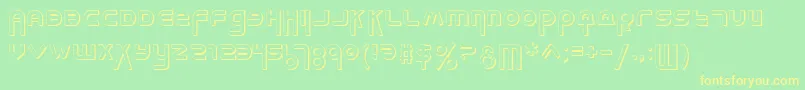 フォントMilkBarShadow – 黄色の文字が緑の背景にあります