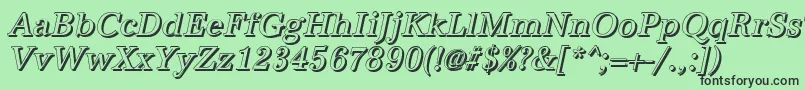 fuente AntiquashCdItalic – Fuentes Negras Sobre Fondo Verde