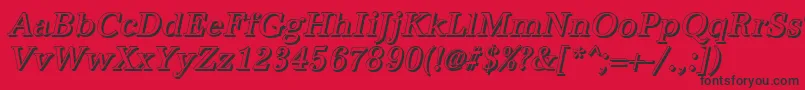 Шрифт AntiquashCdItalic – чёрные шрифты на красном фоне