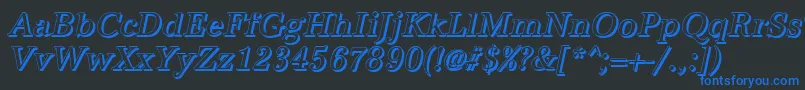 AntiquashCdItalic Font – Blue Fonts on Black Background