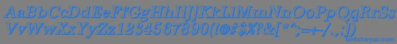 AntiquashCdItalic Font – Blue Fonts on Gray Background