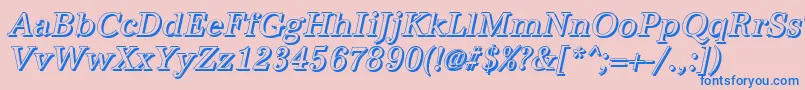 AntiquashCdItalic Font – Blue Fonts on Pink Background